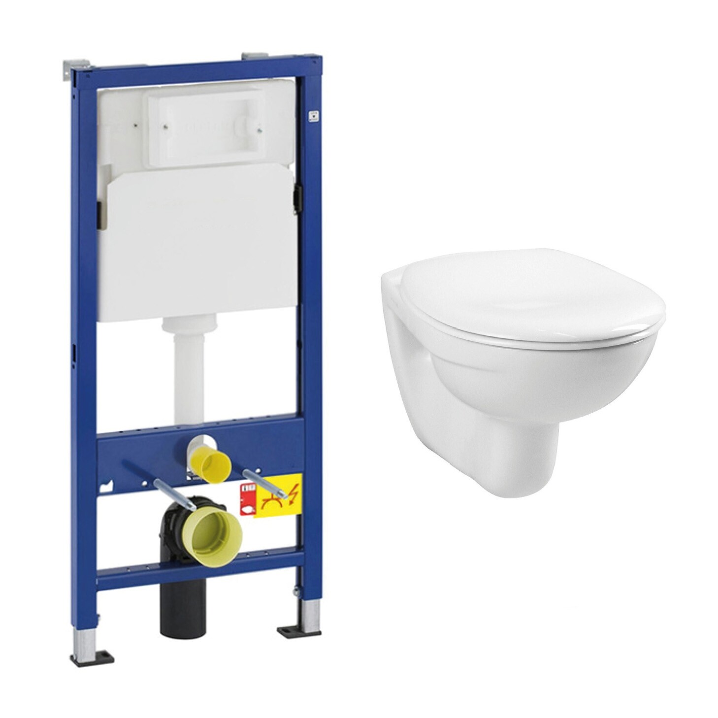 Nachtvlek Matron Duiker Geberit UP100 toiletset met Plieger Basic toilet en standaard zitting -  SK31594