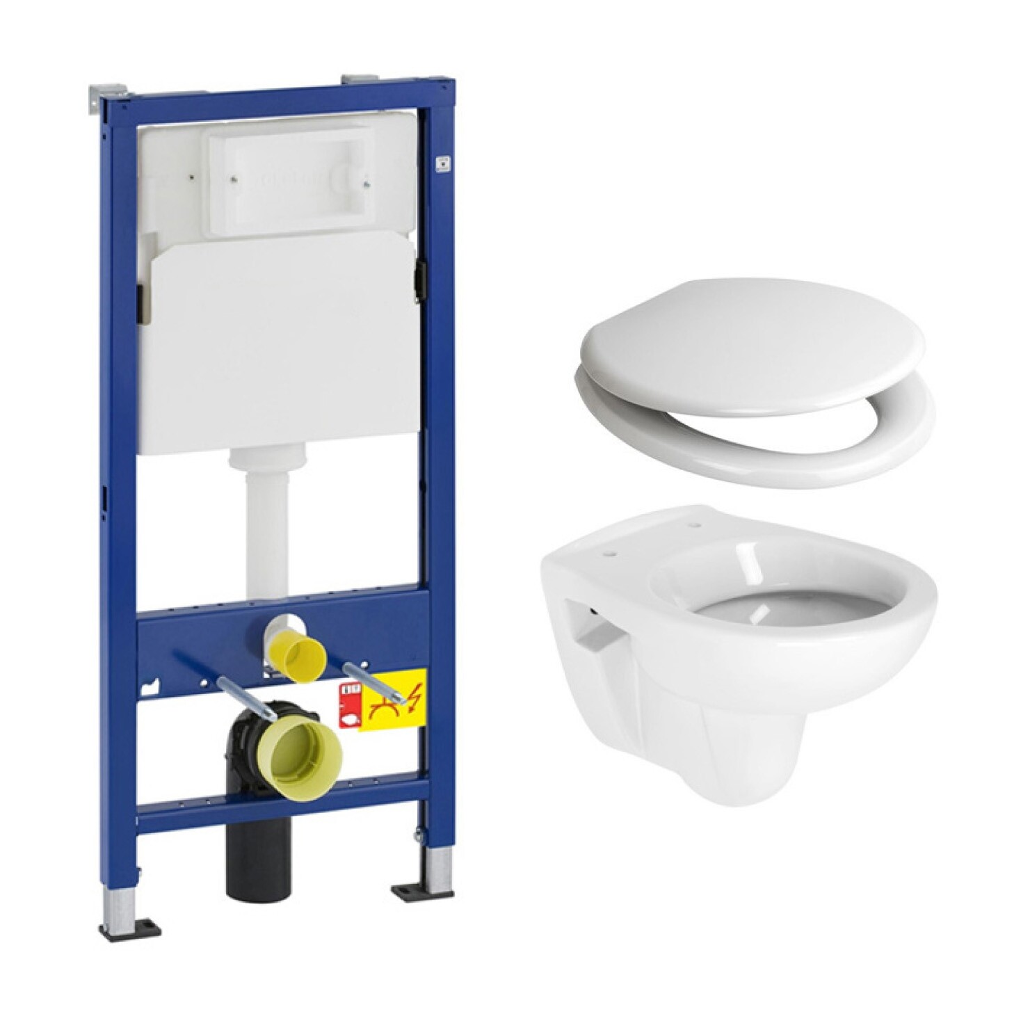 noedels officieel Beschrijvend Geberit UP100 toiletset met Plieger Compact toilet en softclose zitting -  SK31602
