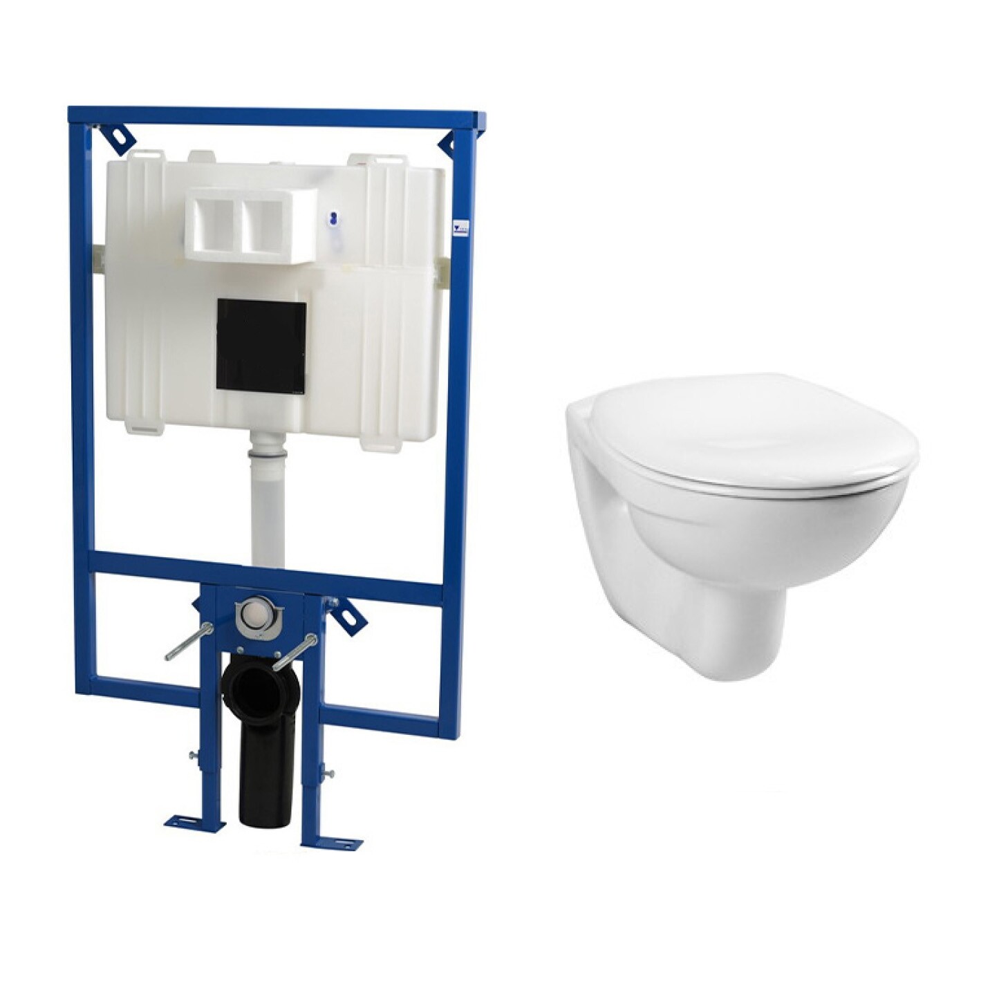 Elementair Grand serie Plieger Flair Compact toiletset met Plieger Basic toilet en standaard  zitting - SK31873