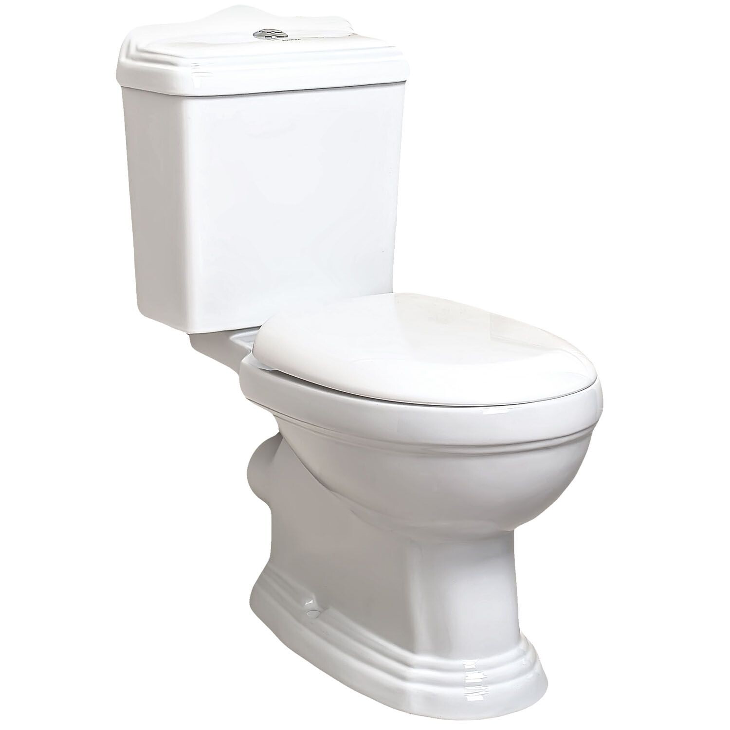 Bek Trekken weekend Kerra Retro duoblok toilet staand met reservoir en zitting - SK4289