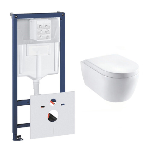 Grohe Rapid toiletset met Lambini Sub Compact en softclose zitting