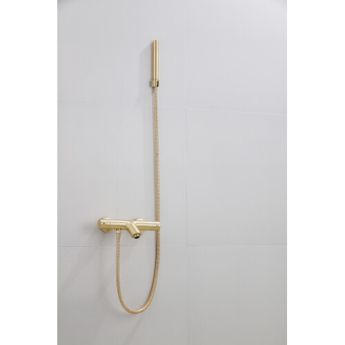 Saniclear Brass thermostatische opbouw badkraan geborsteld messing / mat goud