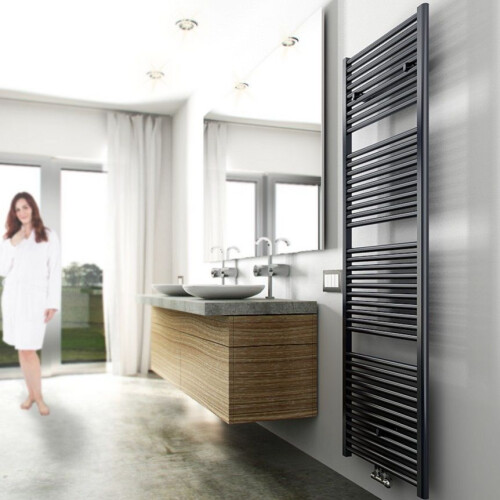 SaniGoods Inola handdoek radiator 160x60cm zwart 700Watt