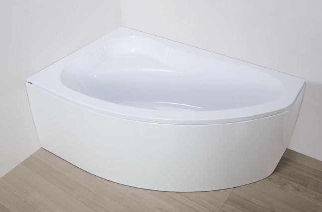Groen Vlak Trekken Plazan Ekoplus badkuip met kap 150x100cm wit links - SK4446