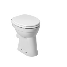 Mueller staande verhoogde toiletpot +6 PK wit