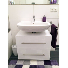 Saniclear Universal badkamerkast op poten hoogglans wit 55cm