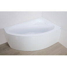 Plazan Ekoplus badkuip met kap 145x95cm wit rechts