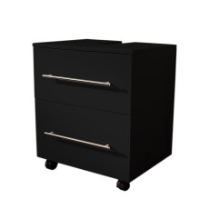 Saniclear Universal badkamerkast op poten zijdeglans zwart 55cm