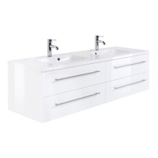 Saniclear Wide wastafelmeubel 160cm hoogglans wit