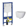 Geberit UP100 toiletset met Saniclear Jama Compact randloos toilet en softclose zitting