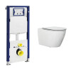 Geberit UP320 toiletset met Saniclear Jama randloos toilet en softclose zitting 