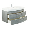 Saniclear Bella halfrond badmeubel 100cm beton grijs