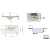 Saniclear Viva badmeubelset 2-delig 75cm licht eiken