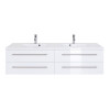 Saniclear Wide wastafelmeubel 160cm hoogglans wit